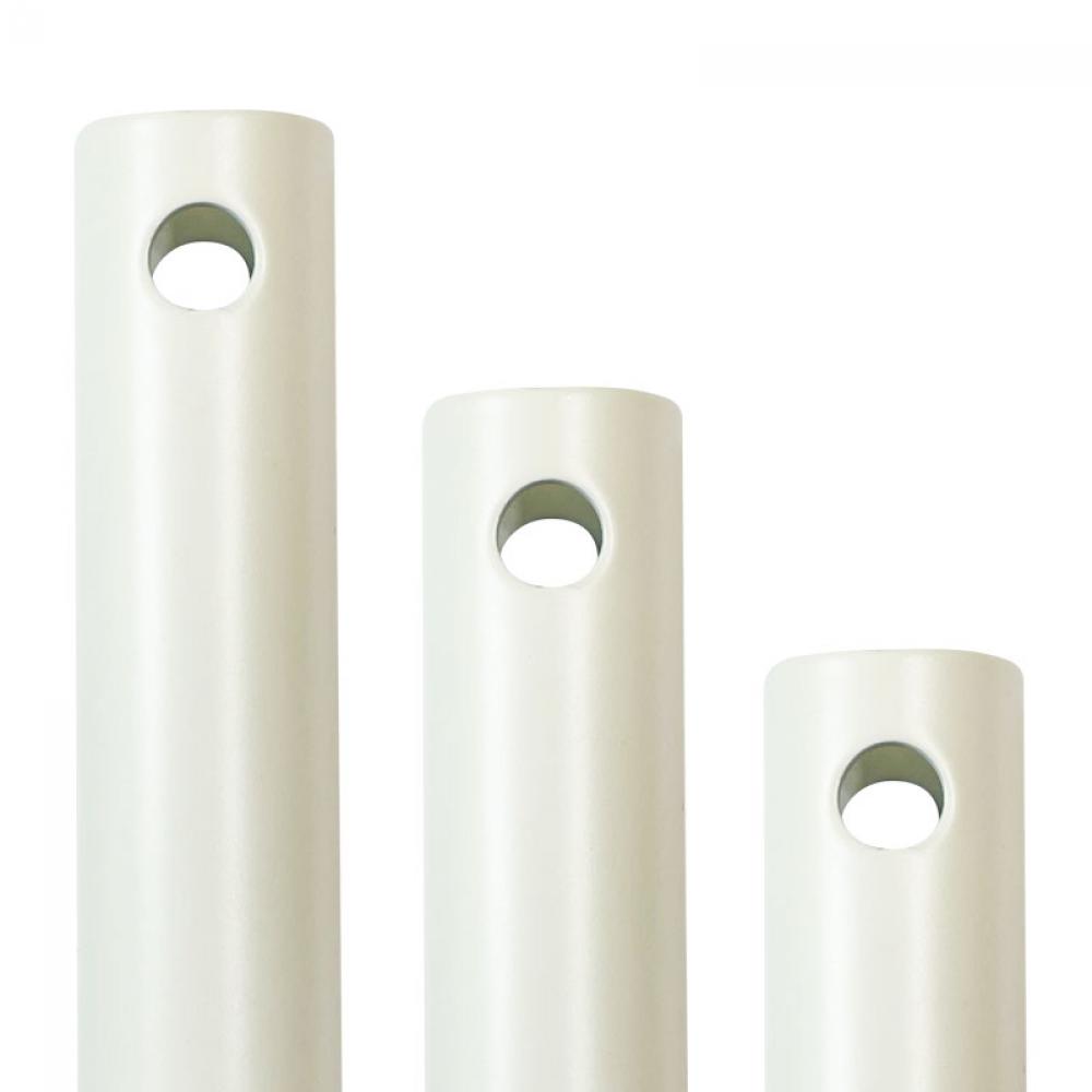 Down Rod; Matte White Finish; 12"