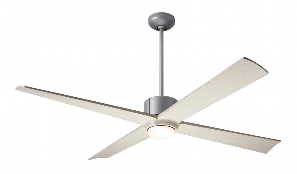 Nouveau DC Fan; Graphite Finish w/ Matte Black; 56" Whitewash Blades; 17W LED; Wall Control