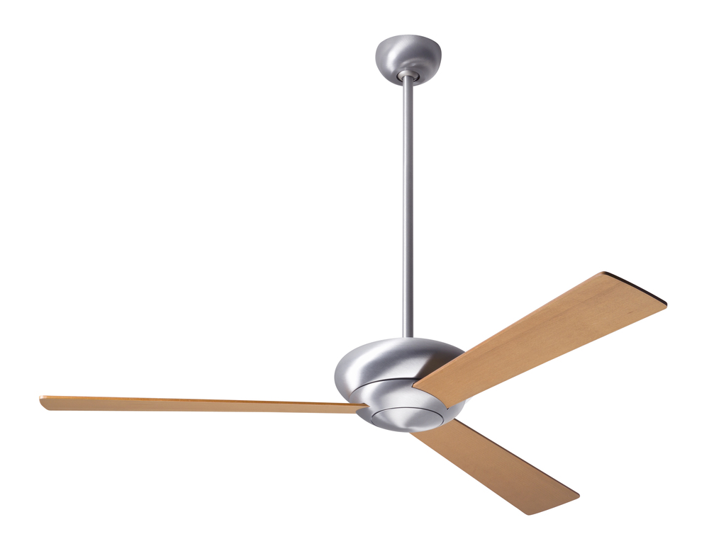 Altus Fan; Brushed Aluminum Finish; 52" Maple Blades; No Light; Fan Speed Control