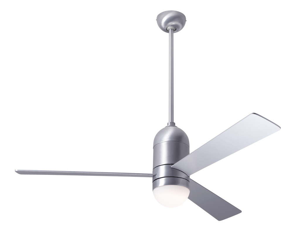 Cirrus DC Fan; Brushed Aluminum Finish; 50" White Blades; 17W LED; Wall Control