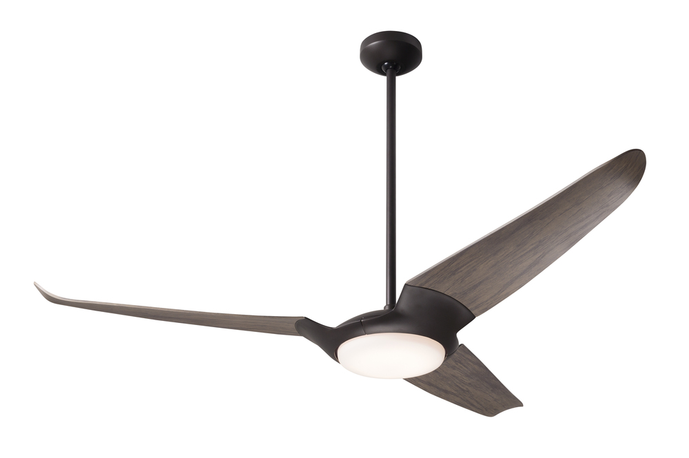 IC/Air (3 Blade ) Fan; Dark Bronze Finish; 56" Graywash Blades; 20W LED; Wall/Remote Combo Contr