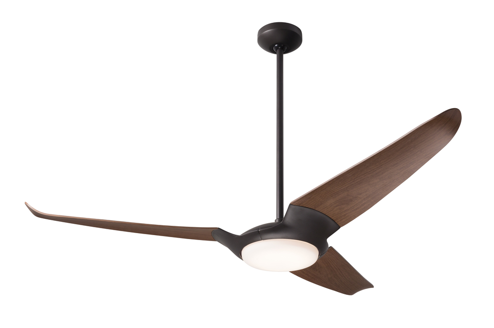 IC/Air (3 Blade ) Fan; Dark Bronze Finish; 56" Mahogany Blades; 20W LED; Wall/Remote Combo Contr