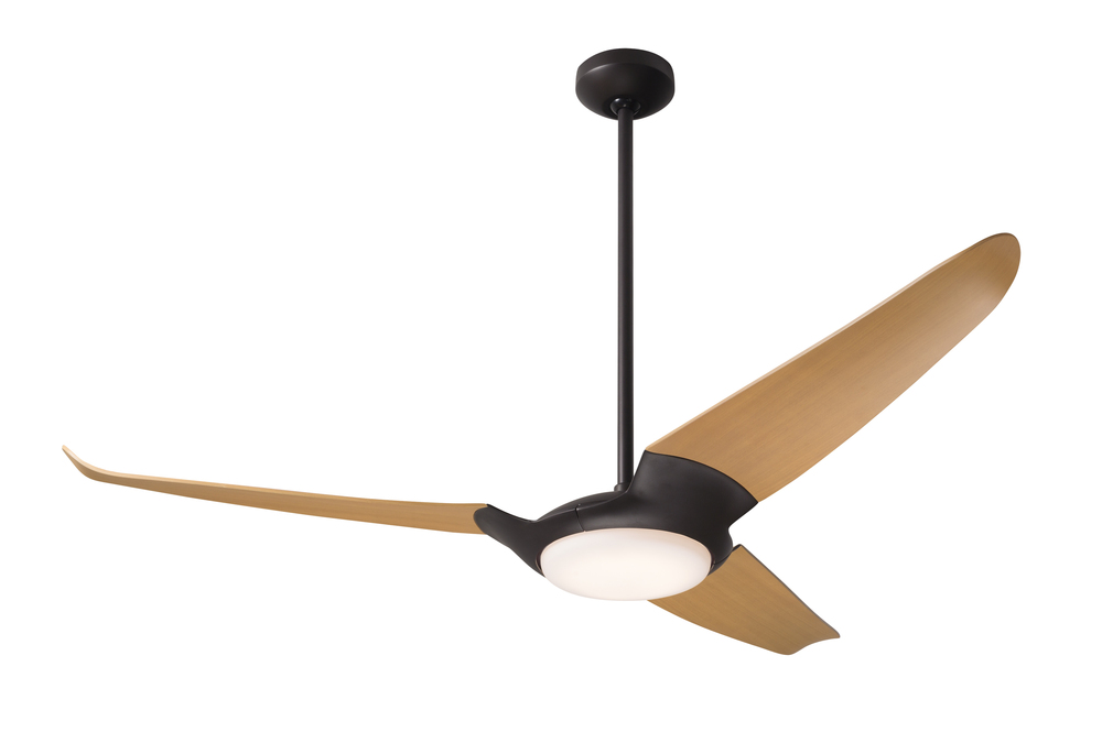 IC/Air (3 Blade ) Fan; Dark Bronze Finish; 56" Maple Blades; 20W LED; Wall/Remote Combo Control