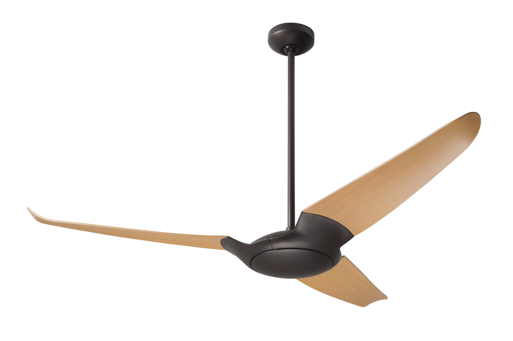 IC/Air (3 Blade ) Fan; Dark Bronze Finish; 56" Maple Blades; No Light; Wall/Remote Combo Control