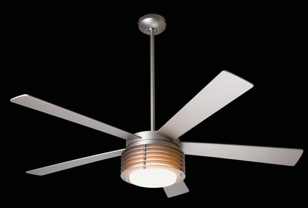 Pharos Fan; Matte Nickel; 42" White Blades; 3x13W GU24 Energy Saving CFL; Fan Speed and Light Co