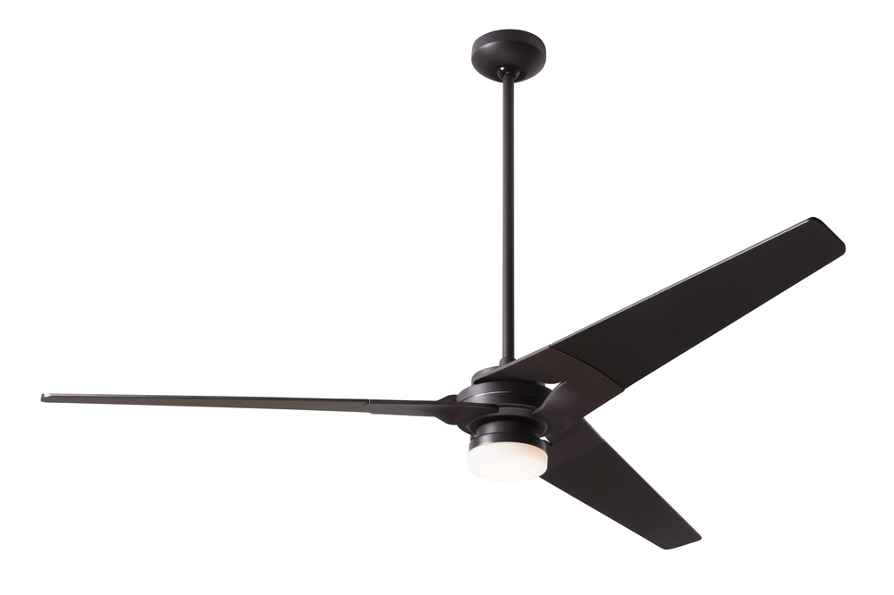 Torsion Fan; Dark Bronze Finish; 62" Nickel Blades; 17W LED; Fan Speed and Light Control (3-wire