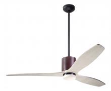 Modern Fan Co. LLX-DBCH-54-WW-271-WC - LeatherLuxe DC Fan; Dark Bronze Finish with Chocolate Leather; 54" Whitewash Blades; 17W LED; Wa