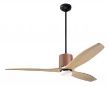 Modern Fan Co. LLX-DBTA-54-MP-271-RC - LeatherLuxe DC Fan; Dark Bronze Finish with Tan Leather; 54" Maple Blades; 17W LED; Remote Contr