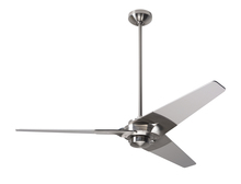 Modern Fan Co. TOR-BN-52-GY-NL-001 - Torsion Fan; Bright Nickel Finish; 52" Graywash Blades; No Light; Fan Speed Control