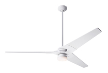 Modern Fan Co. TOR-GW-62-BK-271-002 - Torsion Fan; Gloss White Finish; 62" Black Blades; 17W LED; Fan Speed and Light Control (3-wire)