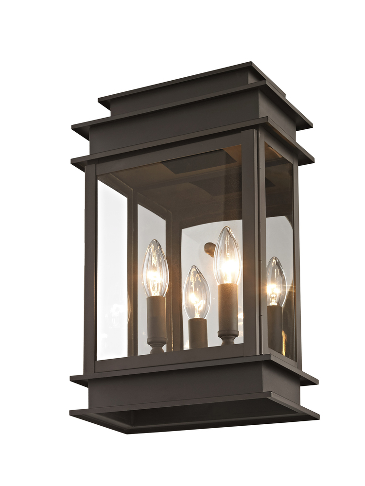 2 Light Bronze Outdoor Wall Lantern