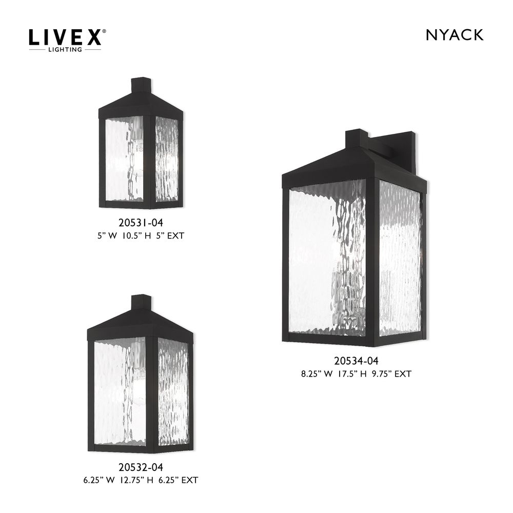 1 Lt Black Outdoor Wall Lantern