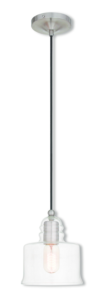 1 Light Brushed Nickel Mini Pendant