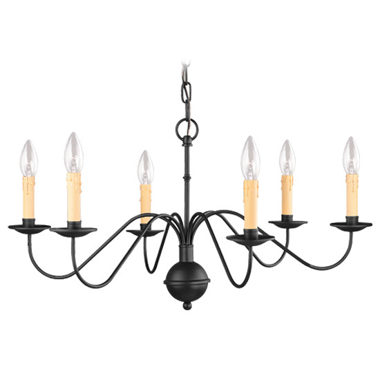 6 Light Black Chandelier