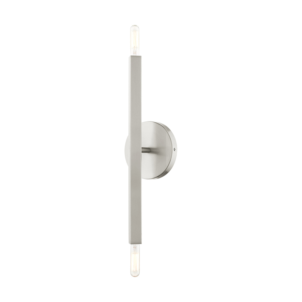 2 Lt Brushed Nickel ADA Sconce