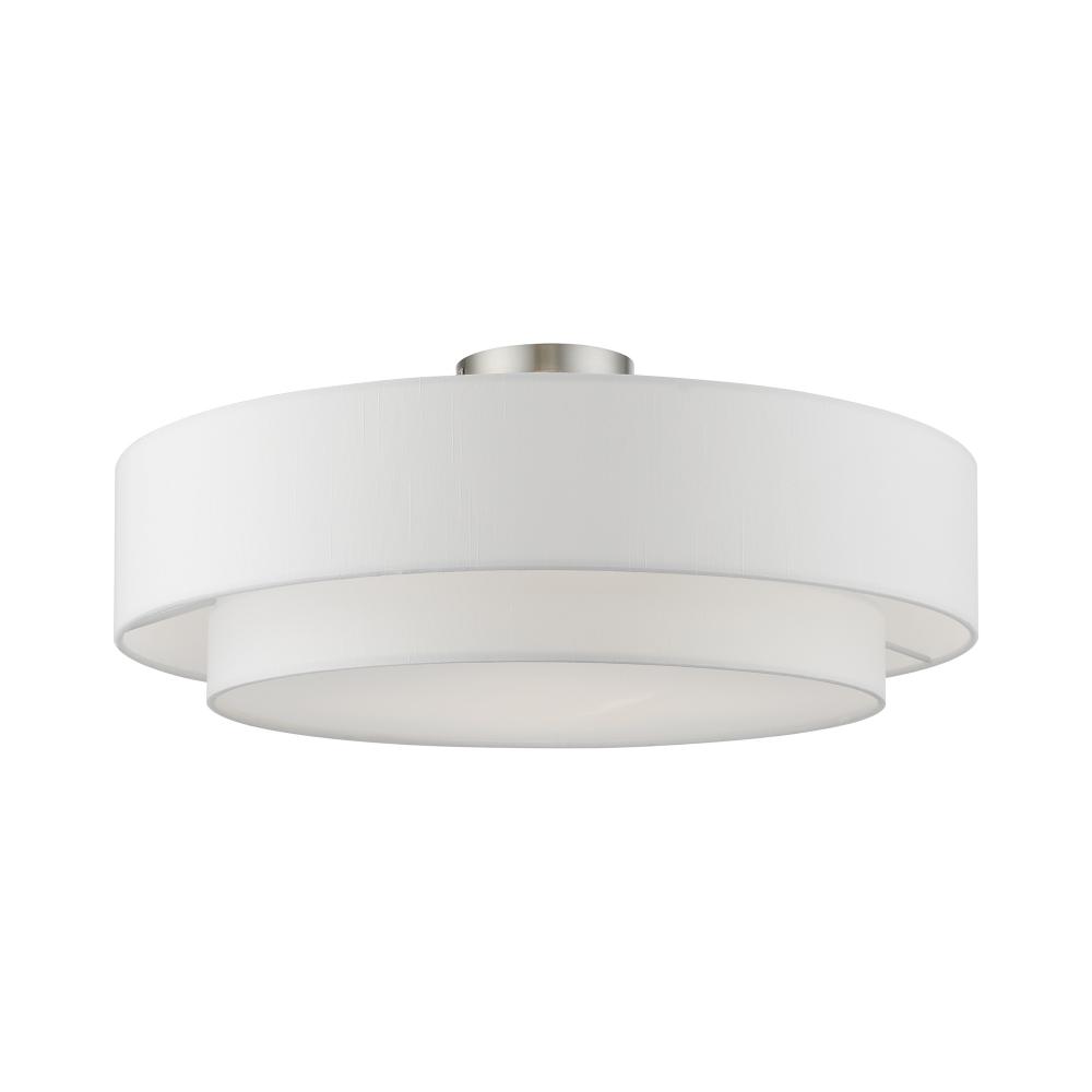 4 Light Brushed Nickel Semi-Flush