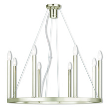 Livex Lighting 40247-35 - 8 Light Polished Nickel Chandelier