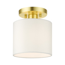 Livex Lighting 41094-12 - 1 Lt Satin Brass  Semi Flush