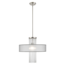 Livex Lighting 42804-91 - 1 Lt Brushed Nickel Pendant Chandelier