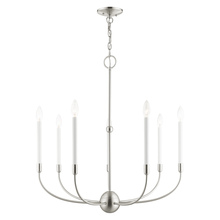 Livex Lighting 46067-91 - 7 Lt Brushed Nickel Chandelier