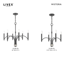 Livex Lighting 51336-76 - 6 Lt Scandinavian Gray Chandelier