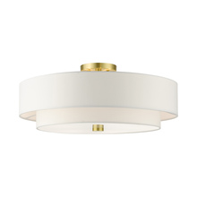 Livex Lighting 52140-12 - 5 Lt Satin Brass Semi Flush