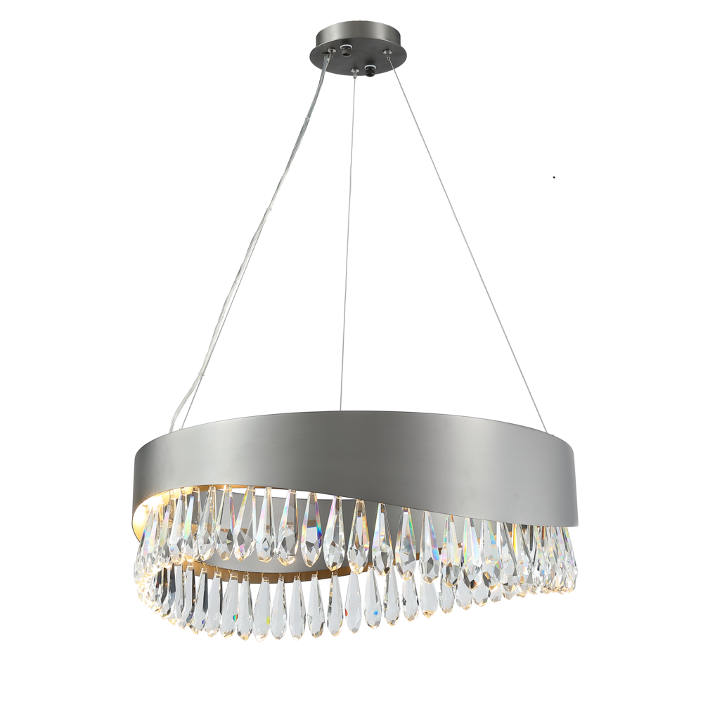 Venosa Small Round Chandelier - Pewter