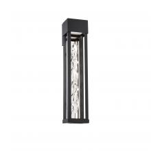 Schonbek Beyond BWSW59322-BK - Polar 22in LED 3000K/3500K/4000K 120V-277V Outdoor Wall Sconce in Black with Clear Optic Crystal