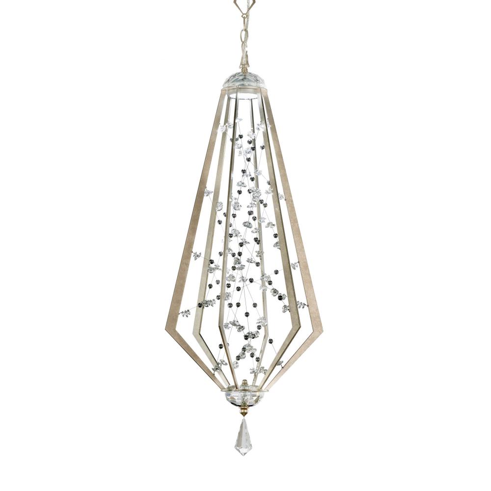 Eternity 40in LED 3000K/3500K/4000K 120V-277V Pendant in Black with Clear Radiance Crystal and Tah