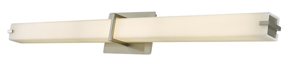 38" Vertical or Horizontal Mount Square Glass Vanity-Wall Fixture with High Output Dimmable LED