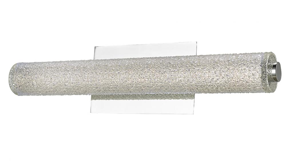 20" Hand Blown Diamond Glass Tube LED Vanity