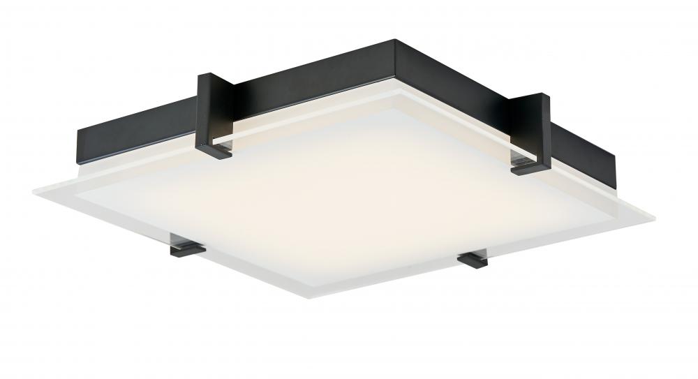 Flat Square Glass Low profile Flushmount