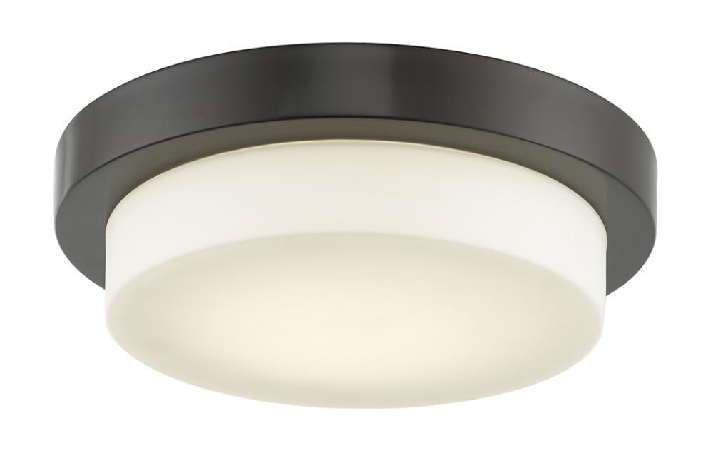 11" Stepped Opal Glass Flushmount with High Output Dimmable LED