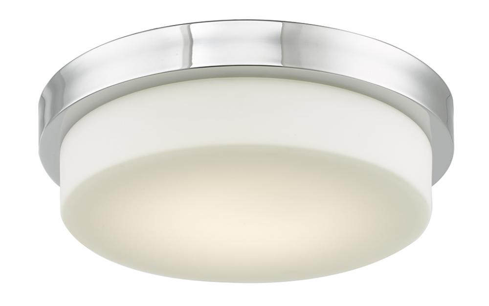 13" Stepped Opal Glass Flushmount with High Output Dimmable LED