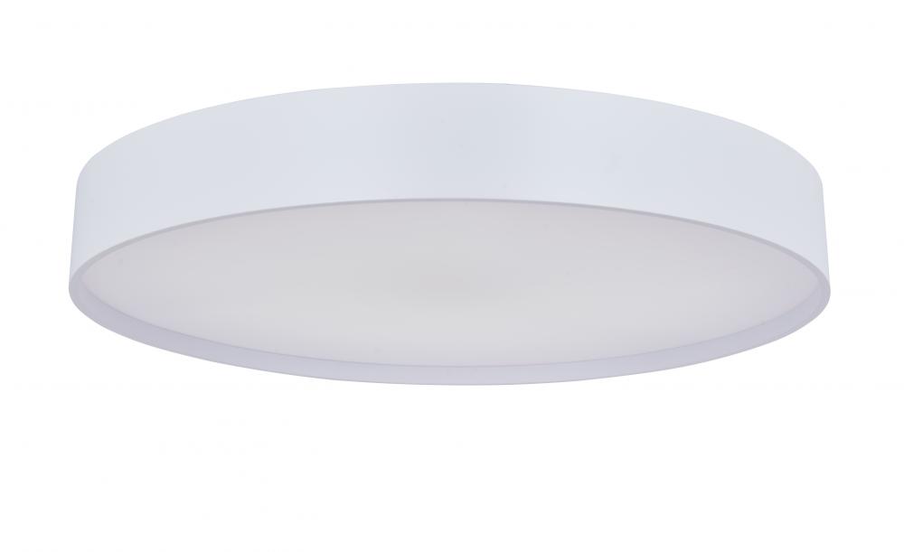 17" 3CCK Metal Cylinder and Frosted Glass Flushmount