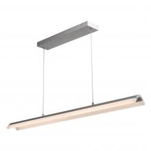 Abra Lighting 10001PN-TS-Eros - Curved Acrylic Twin Bar Pendant