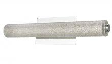 Abra Lighting 20094WV-CH-Radius - 20" Hand Blown Diamond Glass Tube LED Vanity