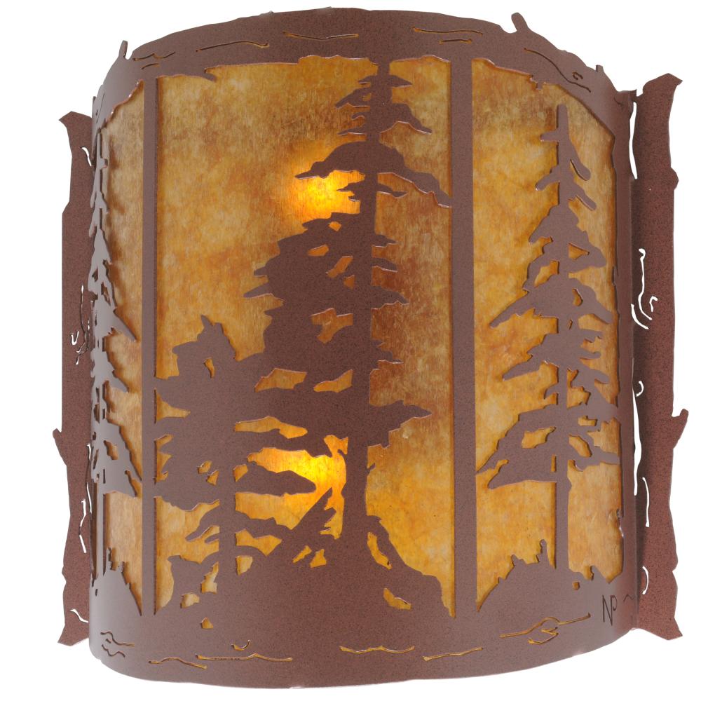 15" Wide Tall Pines Wall Sconce