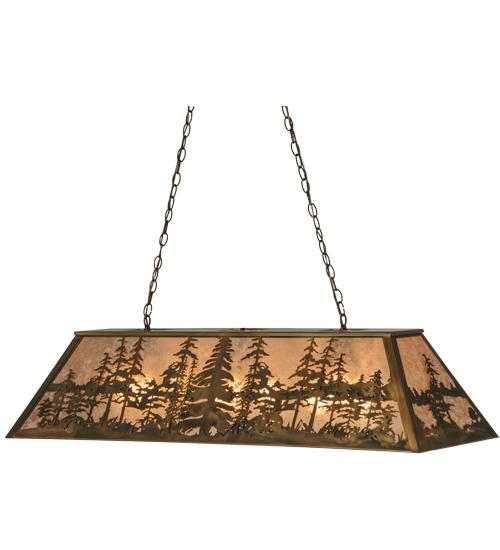 48" Long Tall Pines Oblong Pendant