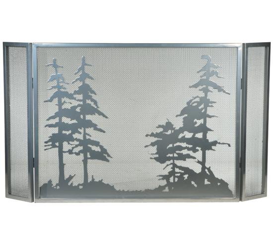 50" Wide X 28" High Tall Pines Fireplace Screen