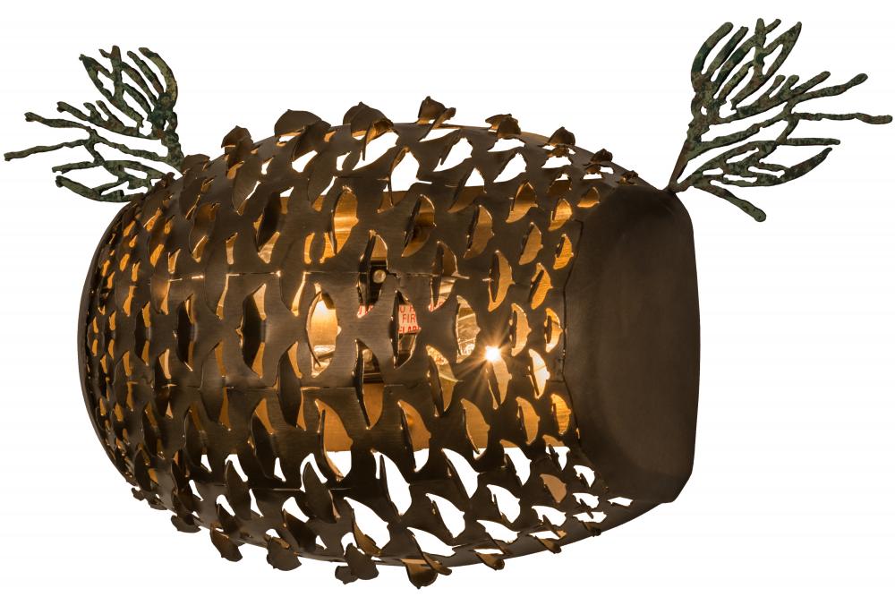 14"W Stoneycreek Pinecone Wall Sconce