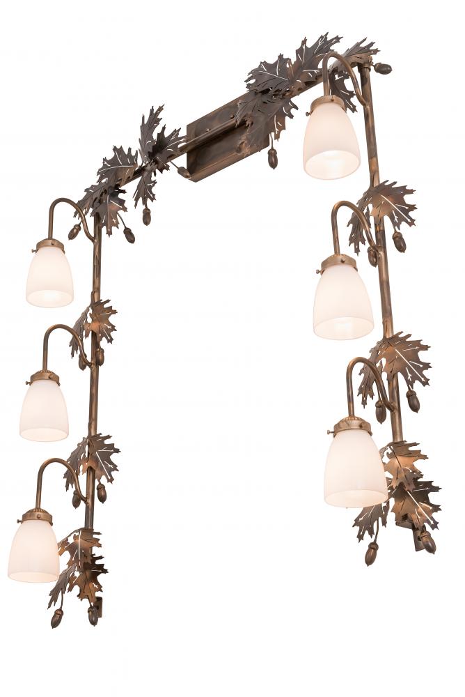 36"W X 42"H Oak Leaf & Acorn 6 LT Vanity Light