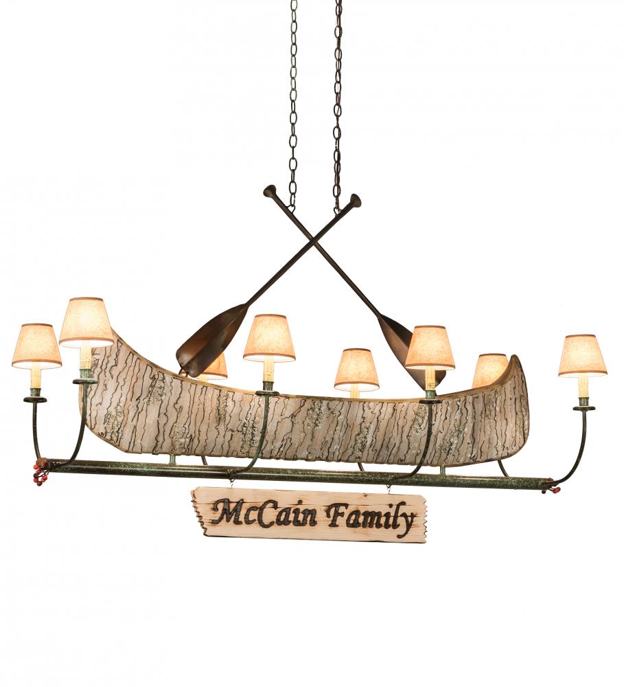 57"L Personalized Canoe 8 LT Chandelier