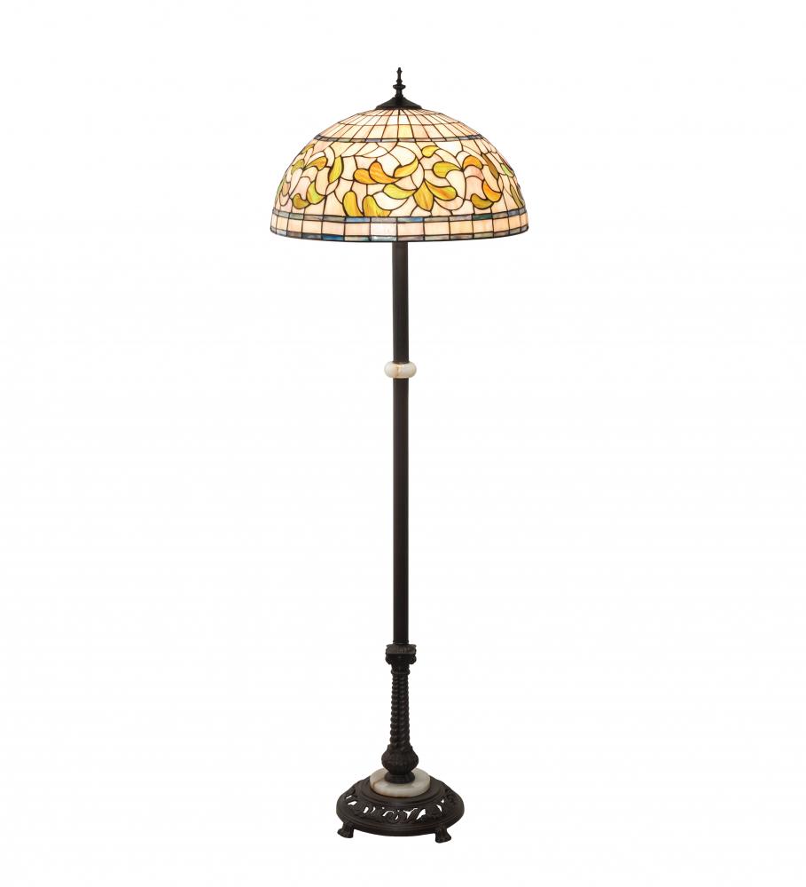 62" Wide Tiffany Turning Leaf Floor Lamp