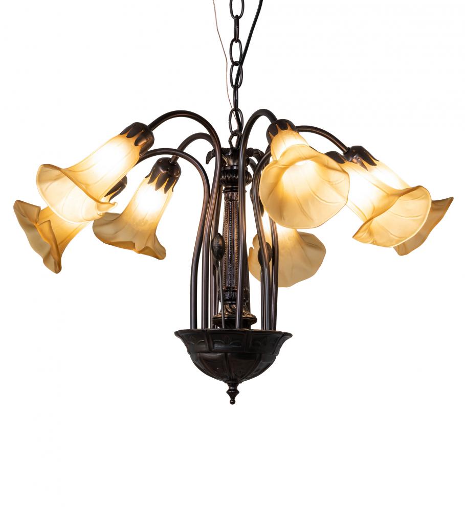 26" Wide Tiffany Pond Lily 7 Light Chandelier