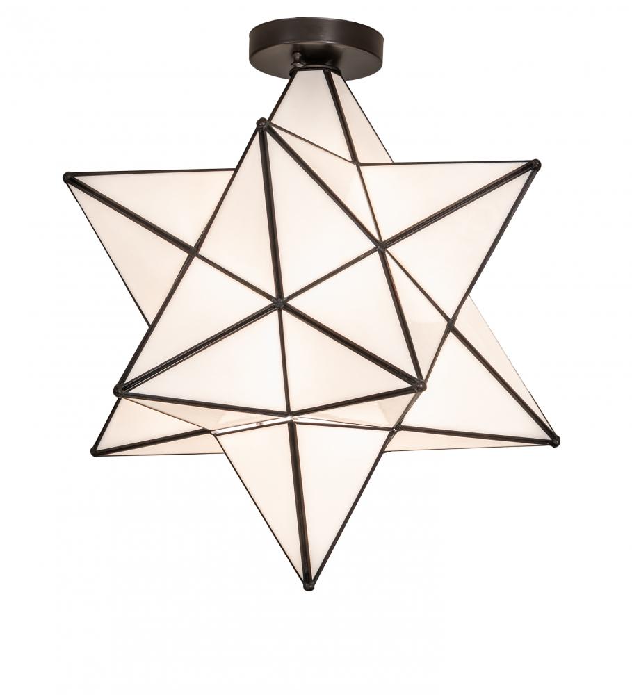 18" Wide Moravian Star Flushmount