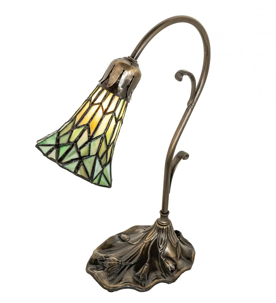 15" High Stained Glass Pond Lily Accent Lamp