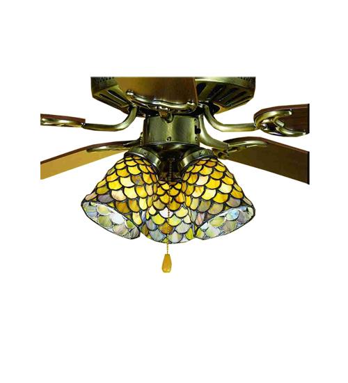 4"W Tiffany Fishscale Fan Light Shade