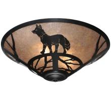 Meyda Blue 110552 - 22"W Fox on the Loose Flushmount