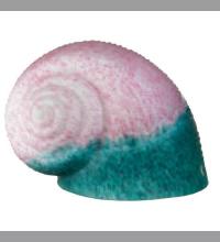 Meyda Blue 12600 - 5"W X 6"L PINK/TEAL PATE-DE-VERRE SNAIL SHADE